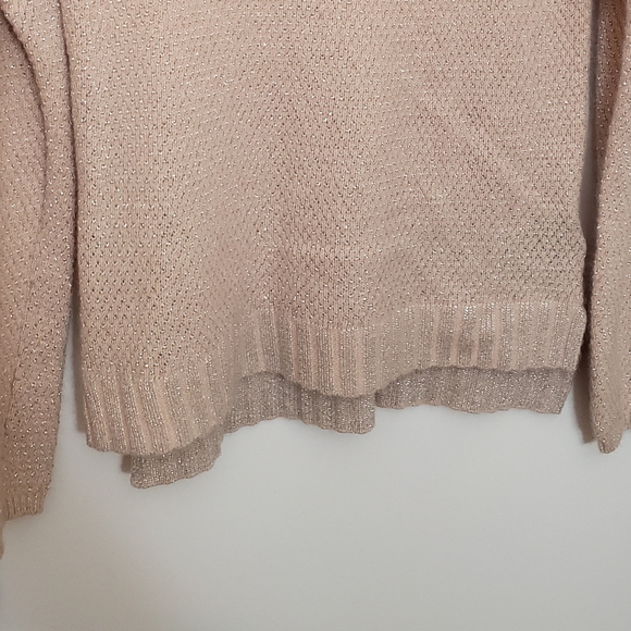 Light cream pink sparkly H & M sweater - Picture 2 of 3